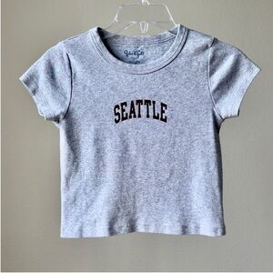 Brandy Melville John Galt Gray Seattle Crop Top